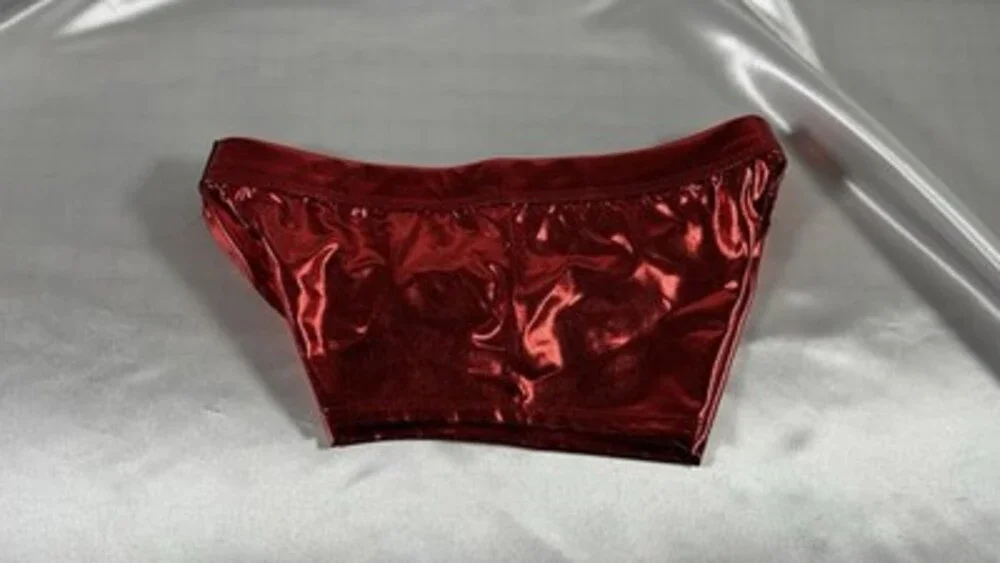 JOCKMAIL MENS BOXER BREIFS METALLIC SEXY RED SIZS XL NEW WITHOUT TAGS